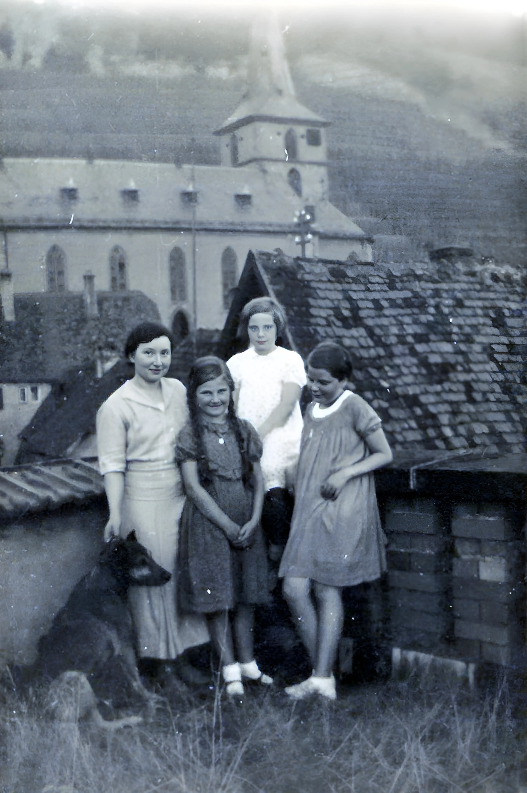 Gruppenfoto auf der Dachterrasse der Schwanen Apotheke
